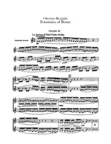 Partition violons II, Le Fontane di Roma, Fountains of Rome, Respighi, Ottorino