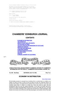 Chambers s Edinburgh Journal, No. 445 - Volume 18, New Series, July 10, 1852