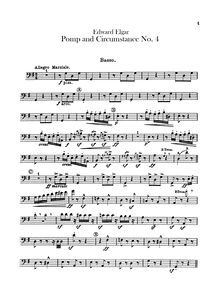 Partition Basses, Pomp et Circumstance, Op.39, Elgar, Edward par Edward Elgar