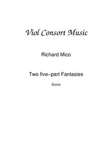 Partition complète et parties, Fantasy à 5 No.3, Mico, Richard