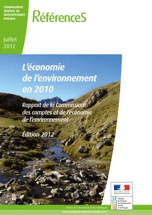 L économie de l environnement en 2010 : Rapport de la Commission des comptes et de l économie de l environnement - Edition 2012