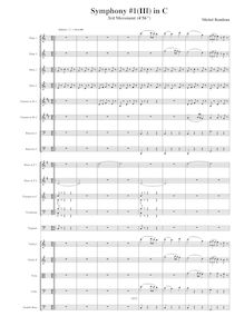 Partition , Scherzo, Symphony No.1, C major, Rondeau, Michel