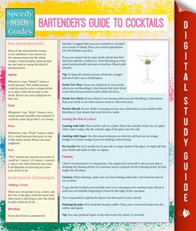 Bartender s Guide To Cocktails (Speedy Study Guides)