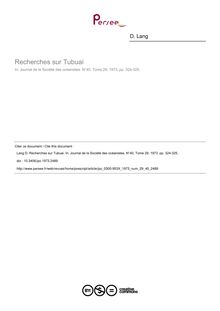 Recherches sur Tubuai - article ; n°40 ; vol.29, pg 324-325