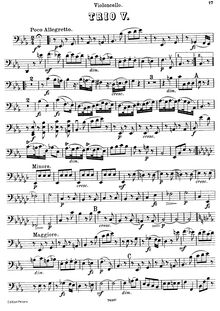 Partition de violoncelle, 3 Piano Trios, Hob.XV:27-29 par Joseph Haydn