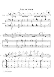 Partition complète, Caprice presto pour violon et Piano, Nickell, Robbie