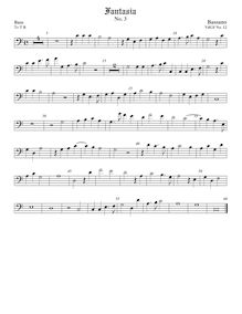 Partition viole de basse, Fantasie per cantar et sonar con ogni sorte d’istrumenti par Giovanni Bassano