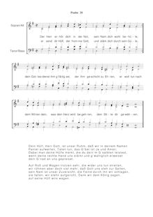 Partition Ps.20: Der Herr erhört dich en der Not, SWV 116, Becker Psalter, Op.5