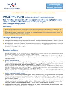 PHOSPHOSORB - Synthèse d avis PHOSPHOSORB - CT6727