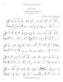 Partition (3e) Élévation en g♮ - en Dialogue et Trio, Troisième Livre d Orgue