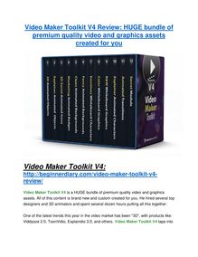 Video Maker Toolkit V4 review & massive +100 bonus items