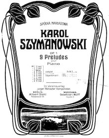 Partition complète, 9 préludes, Op.1, Szymanowski, Karol par Karol Szymanowski