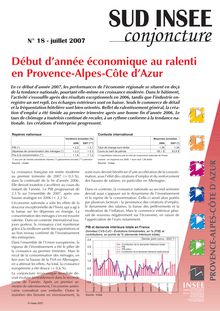 Début d année économique au ralenti en Provence-Alpes-Côte d Azur