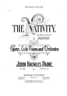 Partition complète, pour Nativity, Paine, John Knowles