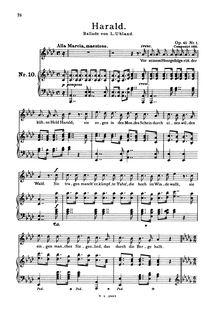Partition No.1 Harald (filter), 2 Balladen, Op.45, Loewe, Carl