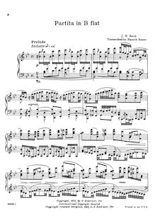 Partition complète, 6 partitas, Clavier-Übung I, Bach, Johann Sebastian