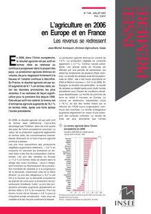 Lagriculture en 2006 en Europe et en France 