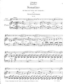 Partition de piano, Sonatina No.2, Goltermann, Georg