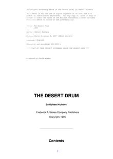 The Desert Drum - 1905