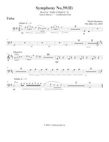 Partition Tuba, Symphony No.39  Irish Green , G major, Rondeau, Michel par Michel Rondeau