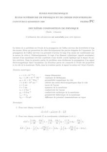 Polytechnique X deuxieme composition de physique 1999 pc