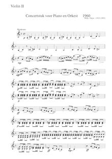 Partition violons II, Concertstuk piano en orkest, Ostijn, Willy