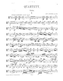 Partition viole de gambe, corde quatuor No.13, Op.106, G Major, Dvořák, Antonín