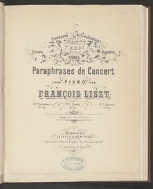 Partition Rigoletto de Verdi - Paraphrase de Concert (S.434), Collection of Liszt editions, Volume 4