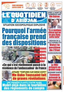 Le Quotidien d’Abidjan n°2844 – Lundi 18 mai 2020