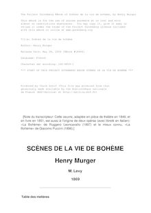 Scènes de la vie de bohème par Henri Murger