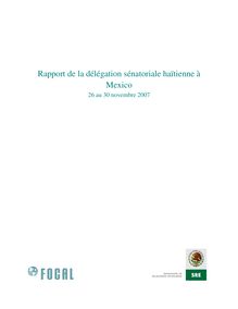 Rapport de la délégation sénatoriale haïtienne à Mexico