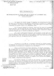 Les recommandations du Comité créé par le décret du 13 novembre 1959, dit "Comité Rueff-Armand" - Note d information n°2 - novembre 1960