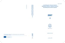 Legal bibliography of European integration 2007