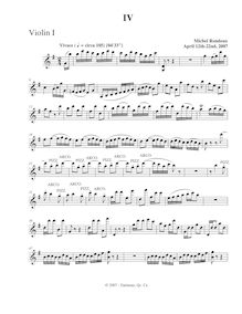Partition violon 1, corde quatuor en G major, G major, Rondeau, Michel par Michel Rondeau