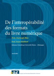 étude sur l interopérabilité pour le livre numérique en faveur des libraires