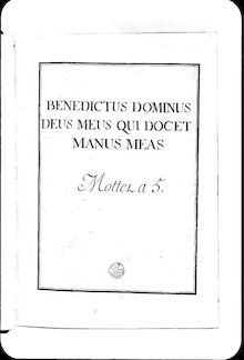 Partition complète, Benedictus Dominum, Grand motet, Lalande, Michel Richard de