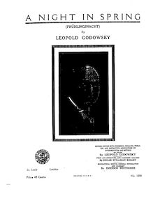 Partition , Fruhlingsnacht - revised edition, 3 pièces, Op.15, Godowsky, Leopold
