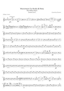 Partition cor 1 (C), La scala di seta, Farsa comica in un atto, Rossini, Gioacchino