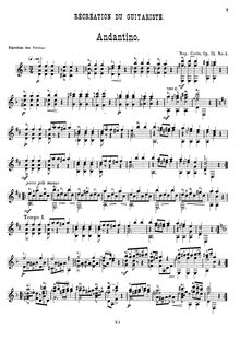 Partition No.4, 14 Pièces pour la Guitare, Op.51, Coste, Napoléon