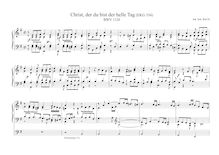 Partition 3, Christ, der du bist der helle Tag, BWV 1120, pour Neumeister Collection, BWV 1090-1120