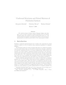 Conformal Structures and Period Matrices of Polyhedral Surfaces