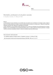 Mortalité, profession et situation sociale - article ; n°4 ; vol.4, pg 671-694