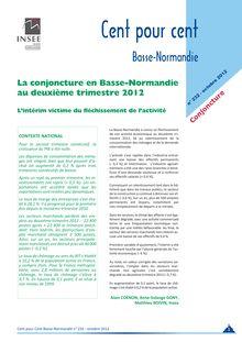 La conjoncture en Basse-Normandie au deuxième  trimestre  2012. L’intérim  victime du fléchissement de l’activité  