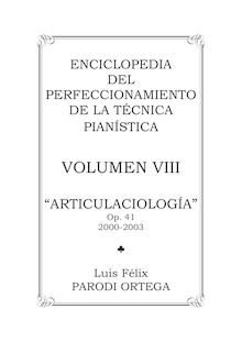 Partition complète, Articulaciología, Parodi Ortega, Luis Félix