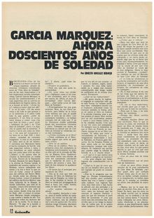 García Márquez: ahora doscientos años de soledad