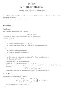 Mathématiques 2002 Classe Prepa HEC (ECT) INSEEC
