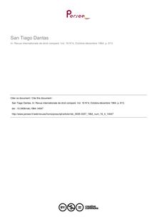 San Tiago Dantas - article ; n°4 ; vol.16, pg 813-813