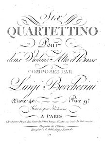 Partition violoncelle (B/W), 6 corde quatuors, G.236-241 (Op.53)