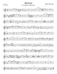 Partition viole de gambe aigue 1, madrigaux, Rimonte, Pedro par Pedro Rimonte