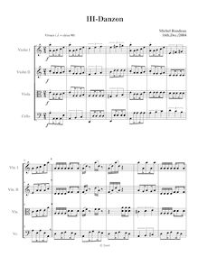 Partition , Danzon,  No.2 en A minor, A minor, Rondeau, Michel